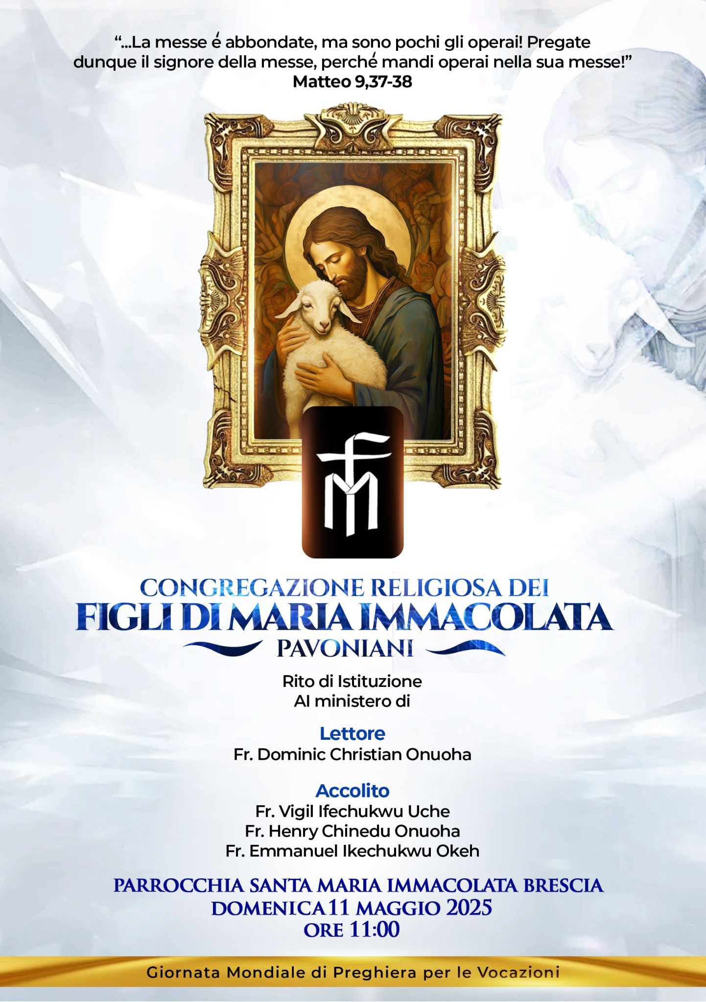 Ministeri accolitato e lettorato a Brescia - 11 maggio 2025